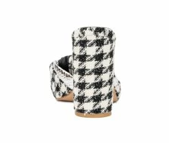 Deals 🤩 Women's New York And Company Anthi 👗 Dress 🩴 Sandals Black/White 👏 -London Rag Sales Store 5 321