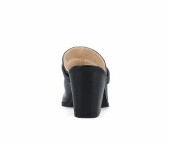 Outlet 💯 Women's Journee Collection Jinny Heeled Mules Black 🧨 -London Rag Sales Store 5 338