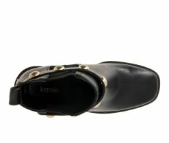 Best Sale 🎁 Women's KENSIE Karmela Heeled Booties Black 👍 -London Rag Sales Store 5 390