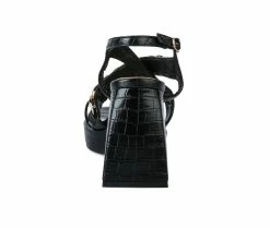 Budget 🔥 Women's London Rag Frecklin Chunky 👗 Dress 🩴 Sandals Black 🥰 -London Rag Sales Store 5 400