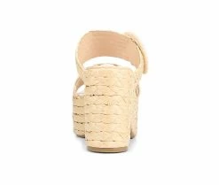 Promo 👏 Women's Franco Sarto Costa Heeled 👗 Dress 🩴 Sandals Natural 🎉 -London Rag Sales Store 5 412