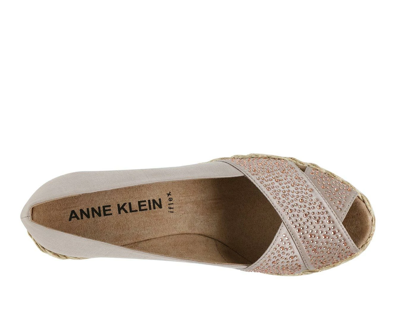 New ๐ Women's Anne Klein Ezzie-C Peep Toe Espadrille Wedges Natural ๐ 6 New ๐ Women's Anne Klein Ezzie-C Peep Toe Espadrille Wedges Natural ๐ - Image 6