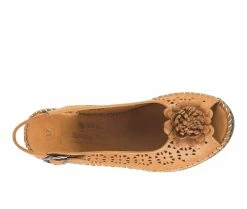 Hot Sale 😉 Women's SPRING STEP Belford Wedge 🩴 Sandals Camel 🧨 -London Rag Sales Store 5 449