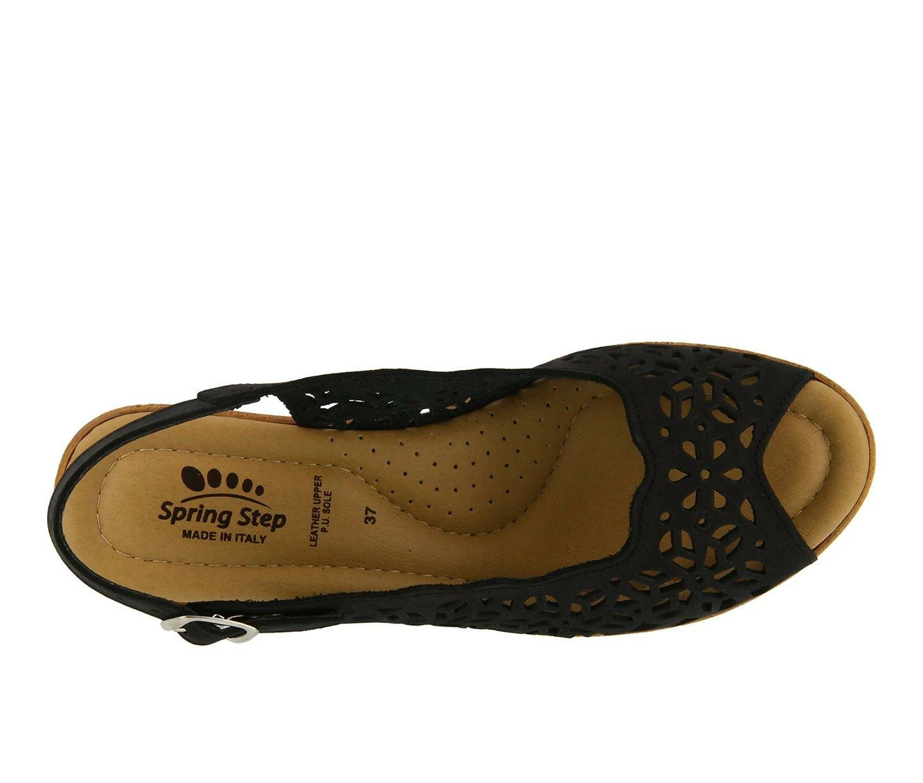 Cheap 😀 Women's SPRING STEP Footsie Wedges Black Nubuck 🎉 6 Cheap 😀 Women's SPRING STEP Footsie Wedges Black Nubuck 🎉 - Image 6