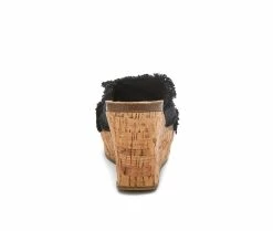 Best deal ⭐ Women's Beach By Matisse Sea Salt Wedge 🩴 Sandals Black 😍 -London Rag Sales Store 5 477