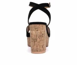 Outlet 🧨 Women's Olivia Miller Victoria Heel 👗 Dress 🩴 Sandals Black 🔔 -London Rag Sales Store 5 50