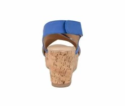 Best deal 😍 Women's Journee Collection Jenice Wedges Blue 🎉 -London Rag Sales Store 5 517