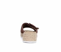 Outlet 🤩 Women's Olivia Miller Breeze Espadrille Platform Wedges Chocolate 👏 -London Rag Sales Store 5 560