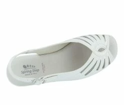 Hot Sale ⌛ Women's SPRING STEP Gail Wedges White 🥰 -London Rag Sales Store 5 568