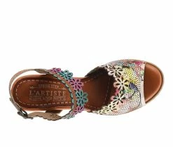 Coupon 🌟 Women's L'Artiste Floradacious 👗 Dress 🩴 Sandals Camel Multi ⌛ -London Rag Sales Store 5 574