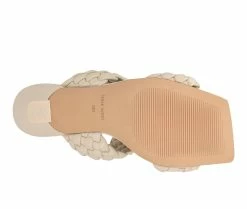 Coupon 🔥 Women's Nine West Hasnot 👗 Dress 🩴 Sandals Cream 🛒 -London Rag Sales Store 5 591