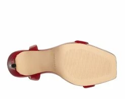 Coupon 🎁 Women's Nine West Zadie 👗 Dress 🩴 Sandals Dark Red Patent 😀 -London Rag Sales Store 5 625