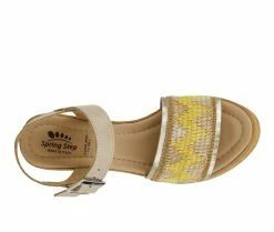 Brand new 💯 Women's SPRING STEP Tiada Platform 👗 Dress 🩴 Sandals Beige Multi 🥰 -London Rag Sales Store 5 630