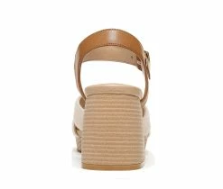 Outlet 🧨 Women's Dr. Scholls Mariah Peep Toe Platform 🩴 Sandals Light Brown 🧨 -London Rag Sales Store 5 638