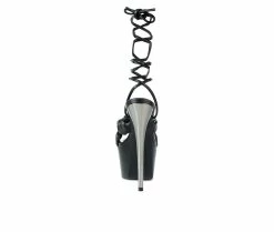 Best Sale 🧨 Women's London Rag Pop Era Platform Stiletto 🩴 Sandals Black 🧨 -London Rag Sales Store 5 679