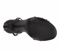 Coupon 🌟 Women's Nine West Klass 👗 Dress 🩴 Sandals Black 🤩 -London Rag Sales Store 5 712