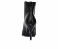 Outlet 🎉 Women's Fashion To Figure Rider Heeled Booties Black Wide 🎁 -London Rag Sales Store 5 766