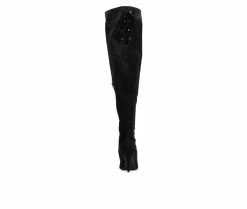 Best deal 😀 Women's Fashion To Figure Larissa XWC Over The Knee Heeled 🥾 Boots Black Wide 🔥 -London Rag Sales Store 5 794