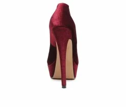 New 😉 Women's Rag & Co Brielle Pumps Burgundy 🌟 -London Rag Sales Store 5 820