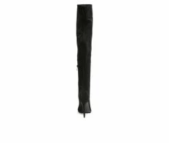 Promo ⭐ Women's London Rag Madman Knee High Stiletto 🥾 Boots Black 🔔 -London Rag Sales Store 5 843