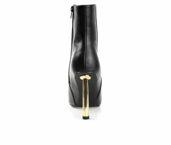 Top 10 👏 Women's Journee Collection Rorie Stiletto Booties Black 🎉 -London Rag Sales Store 5 953