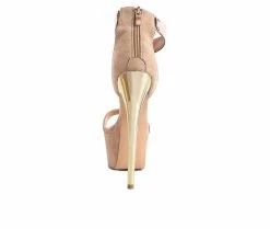 Best deal 😍 Women's London Rag Cosmo Girl Platform Stilettos Latte 🤩 -London Rag Sales Store 5 962