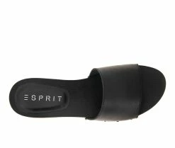 Best Pirce 🎁 Women's Esprit Caylee Heeled 👗 Dress 🩴 Sandals Black 💯 -London Rag Sales Store 5 99